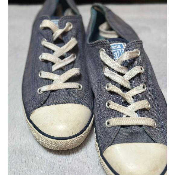 Converse Charcoal Canvas Sneakers with Cream Accents - Picture 1 of 7